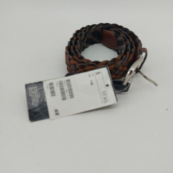 H&M Braided Woven & Faux Leather Ribbon Made in Italy Size Small Medium Fashion - Picture 2 of 11